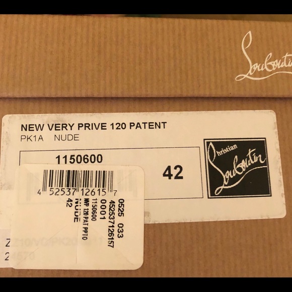 Christian Louboutin Lady Peep 120 mm Tan Patent - Picture 4 of 4